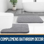 Chikase Bathroom Rugs 30x20, Extra Soft Absorbent Chenille Bath Rugs, Rubber Backing Quick Dry, Machine Washable Bath Mats for Bathroom Floor, Tub and Shower, Home Decor Accessories, Grey - Image 7
