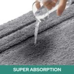 Chikase Bathroom Rugs Sets 3 Piece, Super Soft and Absorbent Non Slip Microfiber Toilet Bath Mat with U-Shaped (Grey) - Image 5