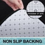 Chikase Smiry Memory Foam Bath Mat 30x20, Extra Soft and Absorbent Bathroom Mats, Non Slip Washable Carpet for Floor, Shower and Tub, Black - Image 6