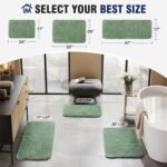 Chikase TECHMILLY Super Soft Shaggy Bathroom Rugs, Absorbent Thick Non Slip Microfiber Bath Rugs, Quick Dry Machine Washable Bath Mat for Bathroom Floor, Bathtub and Shower 17"x24" - Image 2