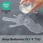 Chikase HUXMEYSON Bathroom Rugs Sets 3 Piece, Non-Slip & Quick Dry Bath Mat Set, Ultra Soft Velvet Bath Rugs for Bathroom, Toilet and Shower Floor, Grey - Image 4