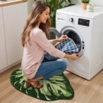 Chikase LUMI Cute Bathroom Rugs with Green Leaf Plant, Soft, Fluffy, Plush, Absorbent, Quick Dry, Non Slip, Machine Washable for Shower Floor, Bathroom, Bedroom,Kids Room, 23.5"x31.5", Monstera - Image 8
