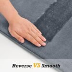 Chikase HUXMEYSON Bathroom Rugs Sets 3 Piece, Non-Slip & Quick Dry Bath Mat Set, Ultra Soft Velvet Bath Rugs for Bathroom, Toilet and Shower Floor, Grey - Image 9