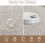 Chikase PADOOR-Bath Mat-Super Absorbent Chenille Bathroom Mats-Rubber Backed Bath Mats for Bathroom Non Slip, Easy Clean Bathroom Rugs Front of Bathtub,Shower Room,Sink-17×28, Beige&Cream - Image 4