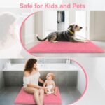 Chikase Bathroom Rugs Non Slip 24"x16", Absorbent Bath Mats Quick Dry, Shaggy Microfiber Bath Rugs, Extra Soft Plush, Machine Washable Bath Mats for Bathroom Floor, Tub and Shower, Pink - Image 8