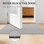 Chikase Gray Bathroom Rugs Sets 3 Piece, Quick Dry Thin Bath Mat with Toilet Rug, Non Slip Absorbent Machine Washable, Bath Runner Rugs for Bathtub Sink Home Decor - Image 5