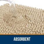 Chikase Bathroom Rugs 30x20, Extra Soft Absorbent Chenille Bath Rugs, Rubber Backing Quick Dry, Machine Washable Bath Mats for Bathroom Floor, Tub and Shower, Home Decor Accessories, Beige - Image 4