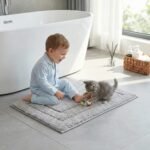 Chikase Gray Bathroom Rugs, Bath Mats for Bathroom Non-Slip, Super Soft and Water Absorbent, Microfiber Bath Rugs, Machine Wash Dry, Bath Rugs for Floor, Tub and Shower, 16" x 24" - Image 4