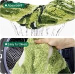 Chikase LUMI Cute Bathroom Rugs with Green Leaf Plant, Soft, Fluffy, Plush, Absorbent, Quick Dry, Non Slip, Machine Washable for Shower Floor, Bathroom, Bedroom,Kids Room, 23.5"x31.5", Monstera - Image 7