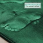 Chikase Clara Clark 3 Piece Bathroom Rugs Bath Mat Set, Velvet Memory Foam Bath Mats for Bathroom - Non-Slip, PVC Backing Bath Rugs, Washable - Dries Quickly, Green - Image 7