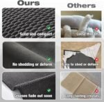 Chikase Bathroom Rugs Non Slip Washable, Super Absorbent Thin Bath Mat Small Quick Dry Low Pile Bathroom Rug, Dark Grey 16"x24" - Image 4