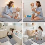 Chikase Arotive Bathroom Rugs 30x20, Extra Soft Absorbent Shaggy Chenille Bath Rugs, Machine Washable Rubber Backing Non-Slip Bath Mats for Bathroom Floor Tub and Shower, Home Decor Accessories, Grey - Image 7