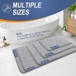 Chikase Thick Memory Foam Bath Mat Rug 30x20, Extra Soft Absorbent Bathroom Rugs, Quick Dry Bath Mats, Non-Slip, Machine Washable Carpet for Bathroom, Tub and Shower, Home Decor Accessories, Grey - Image 5