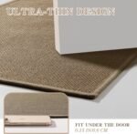 Chikase chakme Bathroom Rugs Mat 24x17, Ultra Thin Non Slip Bath Mat Small Quick Dry Absorbent Bath Mat for Bathroom Floor, (Dark Beige, 24"x17") - Image 3