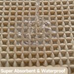 Chikase Waffle Bath Mat, Boho Bathroom Rugs Non Slip Washable Super Absorbent Quick Dry Farmhouse Bathroom Decor, 30"x20" Khaki - Image 7