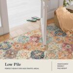 Chikase Lahome Moroccan Trellis Washable Rug, 2x3 Kitchen Rugs for Entryway Bathroom, Non-Slip Indoor Door Mat Ultra-Thin, Small Oriental Throw Carpet for Bedroom Entry Elise, Cream/Multi - Image 2