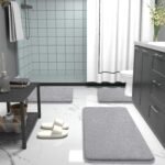 Chikase Thick Memory Foam Bath Mat Rug 30x20, Extra Soft Absorbent Bathroom Rugs, Quick Dry Bath Mats, Non-Slip, Machine Washable Carpet for Bathroom, Tub and Shower, Home Decor Accessories, Grey - Image 7
