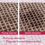 Chikase ZALL Tan Waffle Bath Mat,Super Absorbent Non Slip Bathroom Rug,Brown 18x30inch,Machine Washable Ultra Soft Floor Mats - Image 4