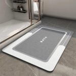 Chikase MontVoo-Bath Mat-Bathroom Mat Rug Non Slip Super Absorbent Stain Resistant Quick Dry Thin Bath Rug-Bath Mats for Bathroom Floor Bathtub Vanity-Bathmat Bath Rug Easy Care-17"x27" Grey