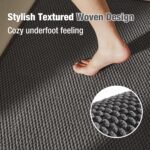 Chikase Bathroom Rugs Non Slip Washable, Super Absorbent Thin Bath Mat Small Quick Dry Low Pile Bathroom Rug, Dark Grey 16"x24" - Image 3
