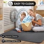 Chikase Bathroom Rugs Non Slip, Super Absorbent Quick Dry Bath Mats for Bathroom, Foam Weave Texture Thin Bath Rugs Washable with Rubber Backing Fit Under Door Outside Shower,16" x 24“ - Image 6