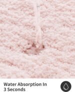 Chikase Pink Bathroom Rugs 24" × 17" Non Slip & Super Absorbent Extra Thick Soft, Washable Bath Mat for Floor, Non Shedding Microfiber Plush Holiday Bath Rug with Rubber for Shower Sink - Image 4