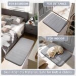 Chikase Yimobra Memory Foam Bath Mat, Super Soft Absorbent Bathroom Rug Non Slip, Quick Dry, Machine Washable Floor Carpet for Tub Shower, Home Decor Accessories, 24x17, Grey - Image 6