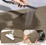 Chikase chakme Bathroom Rugs Mat 24x17, Ultra Thin Non Slip Bath Mat Small Quick Dry Absorbent Bath Mat for Bathroom Floor, (Dark Beige, 24"x17") - Image 6