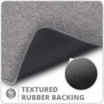 Chikase Bath Mat,Ultra Thin Bathroom Rugs,Rubber Bath Mats for Bathroom,No Slip Bath Rugs,Quick Dry,Machine Washable,Low Pile,Absorbent,Shower Outside,Sink,Home Decor Accessories.Grey,1'5"x2'3"(17x27Inch) - Image 4
