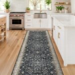 Chikase Black Boho Washable 2x6 Runner Rugs for Hallway Kitchen Bedroom Beside Laundry Room Bathroom Rug, Pet & Kids Friendly, Non Slip Low Pile Stain Resistant Soft Foldable Long 24 x 72 Floor Carpet - Image 3