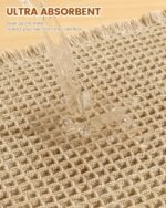 Chikase Smiry Waffle Bath Mat 30x20, Extra Soft Absorbent Bathroom Rugs, Non Slip Machine Washable Quick Dry Bath Rugs for Bathroom Floor, Tub, Shower, Home Decor Accessories, Brown - Image 5