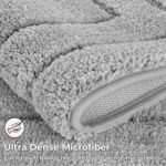 Chikase Gray Bathroom Rugs, Bath Mats for Bathroom Non-Slip, Super Soft and Water Absorbent, Microfiber Bath Rugs, Machine Wash Dry, Bath Rugs for Floor, Tub and Shower, 16" x 24" - Image 8