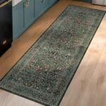 Chikase Non Slip 2x6 Kitchen Runner Rug Washable, Rubber Backed Hallway Runner Rugs, Boho Vintage Floral Botanical Dark Green Non Skid Carpet for Entryway, Bathroom, Hall Way Mats for Floor - Image 8