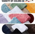 Chikase TECHMILLY Super Soft Shaggy Bathroom Rugs, Absorbent Thick Non Slip Microfiber Bath Rugs, Quick Dry Machine Washable Bath Mat for Bathroom Floor, Bathtub and Shower 17"x24" - Image 7
