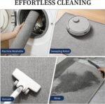 Chikase Gray Bathroom Rugs Sets 3 Piece, Quick Dry Thin Bath Mat with Toilet Rug, Non Slip Absorbent Machine Washable, Bath Runner Rugs for Bathtub Sink Home Decor - Image 8