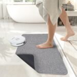 Chikase Bath Mat,Ultra Thin Bathroom Rugs,Rubber Bath Mats for Bathroom,No Slip Bath Rugs,Quick Dry,Machine Washable,Low Pile,Absorbent,Shower Outside,Sink,Home Decor Accessories.Grey,1'5"x2'3"(17x27Inch) - Image 6
