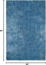 Chikase Garland Rug Room Size Bathroom Carpet, 5-Feet by 8-Feet, Basin Blue - Image 3