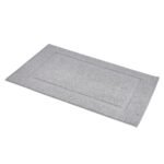 Chikase Amazon Basics Banded Bathroom Bath Rug Mat, Machine Washable, 100% Cotton, 31" x 20", Powder Gray