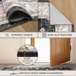 Chikase Black Boho Washable 2x6 Runner Rugs for Hallway Kitchen Bedroom Beside Laundry Room Bathroom Rug, Pet & Kids Friendly, Non Slip Low Pile Stain Resistant Soft Foldable Long 24 x 72 Floor Carpet - Image 5
